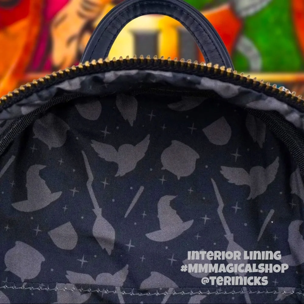 Loungefly Harry Potter Diagon Alley Sequin Mini Backpack and Matching Wallet - Picture 5 of 8